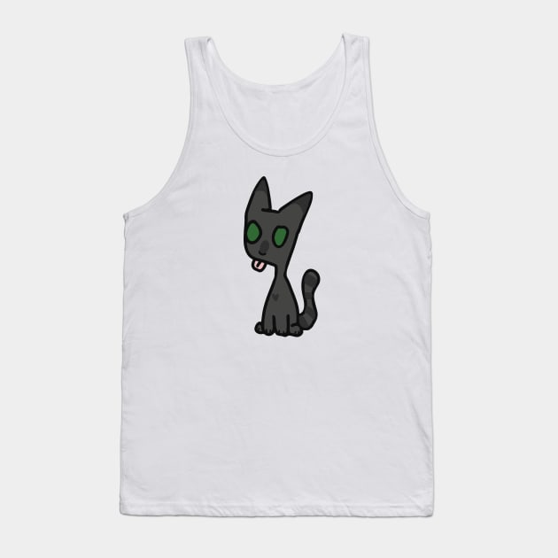 Silly Gray Cat Tank Top by BeCreativeHere